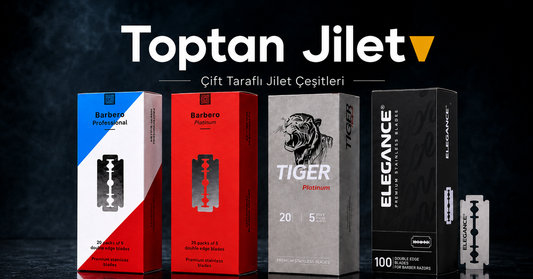 Toptan jilet ve 100’lü yaprak jilet seçenekleri: Elegance, Tiger, Barbero Professional ve Barbero Platinum berber jiletleri