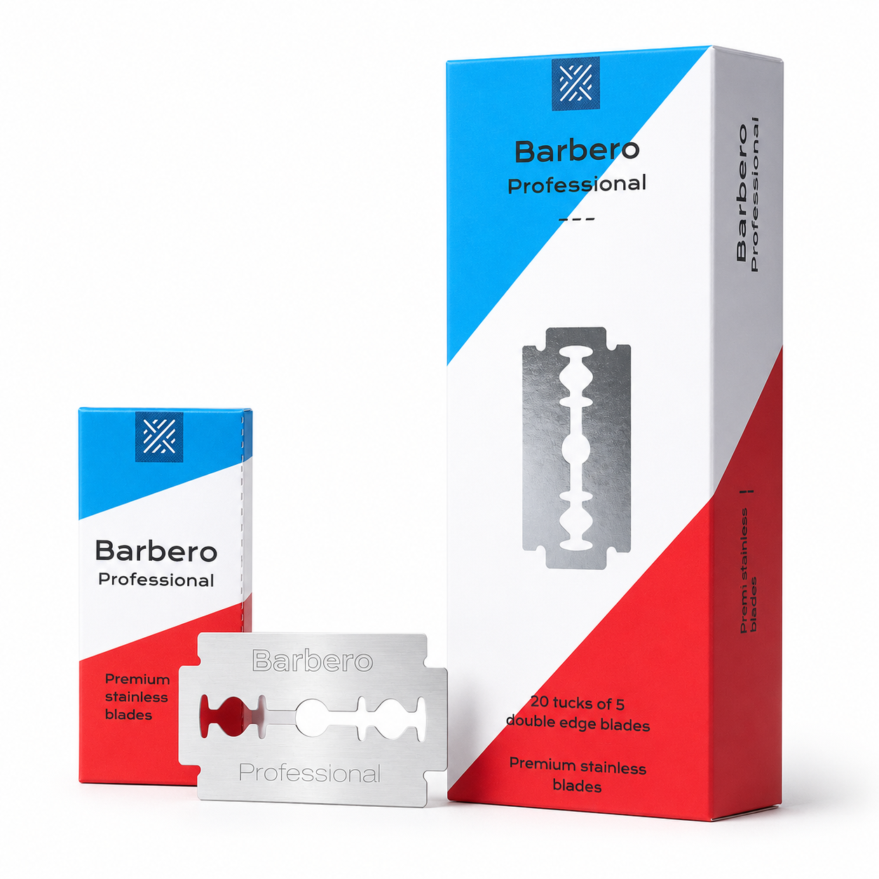 BARBERO PROFESSIONAL ÇİFT KENAR TIRAŞ JİLETİ 100LÜ